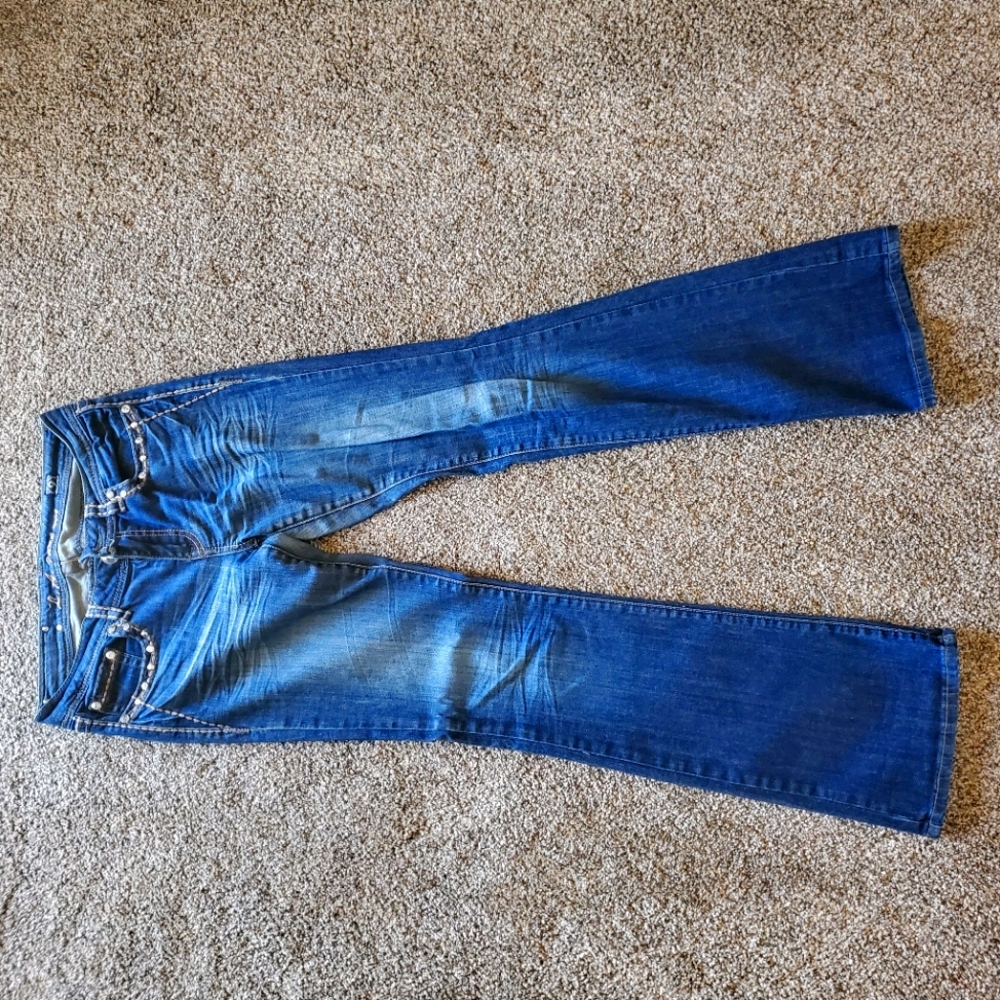 LA Idol jeans size 9 bling pockets